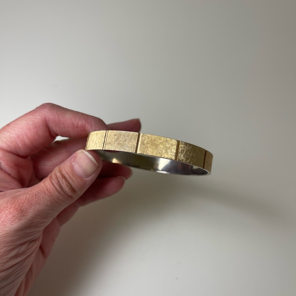 Vintage Gold and Silver Bangle Bracelet
